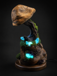 Glowing Celestial Forest Crystal Mushroom Lamp