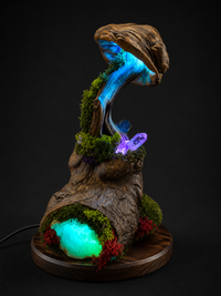 Glowing Celestial Forest Crystal Mushroom Lamp