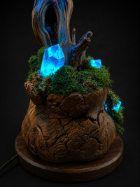 Glowing Celestial Forest Crystal Mushroom Lamp