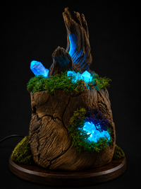 Glowing Celestial Forest Crystal Mushroom Lamp